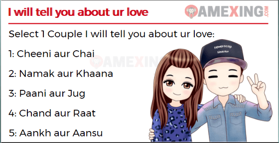 Whatsapp Game for lovers