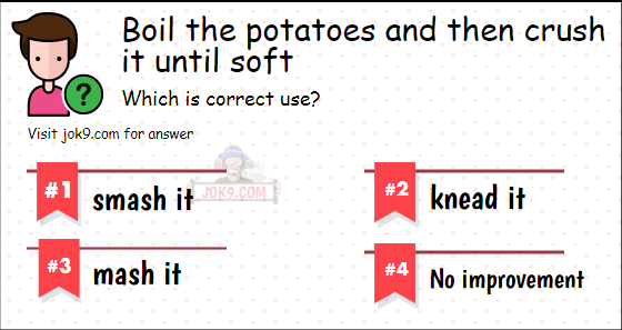 Boil the potatoes and then crush it until soft
