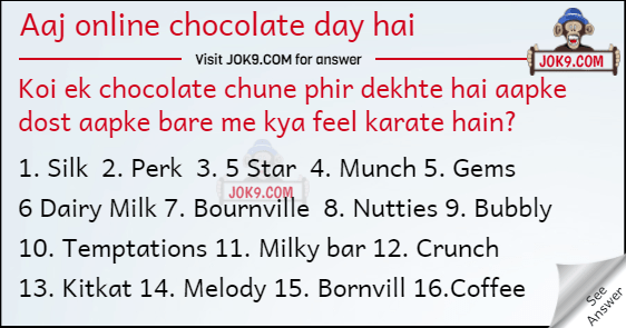 Aaj online chocolate day hai