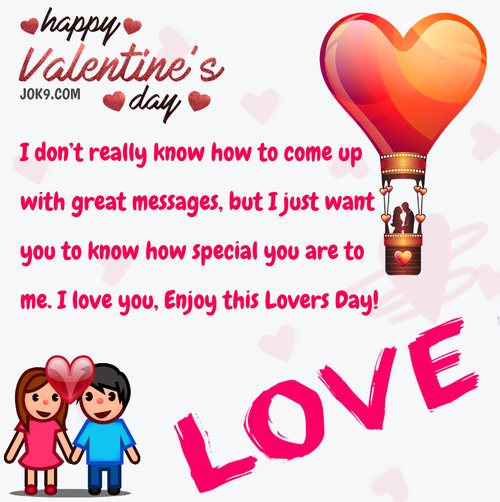 Happy Valentine message for wife