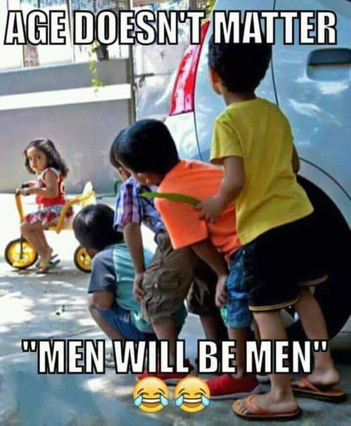 Men will be men jokes